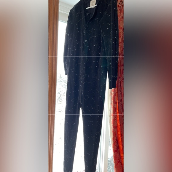 🌺 22” PTP SzL waffle onesie lounge pj thermal underwear sky constell… - Picture 2 of 5